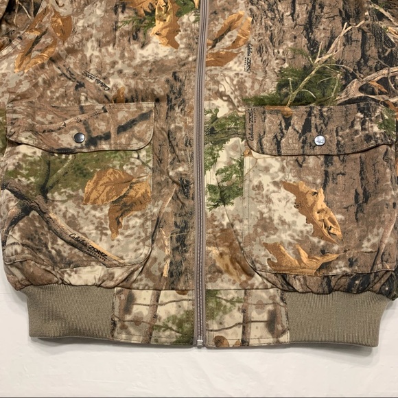 Cabelas Silent Weave Insulated Bowhunter Hooded Jacket Mens L Woodland Zonz Camo - Picture 5 of 12